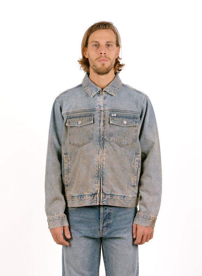 Base Trucker Jacket Heavy Vintage Light Indigo