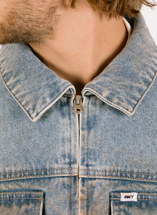 Base Trucker Jacket Heavy Vintage Light Indigo