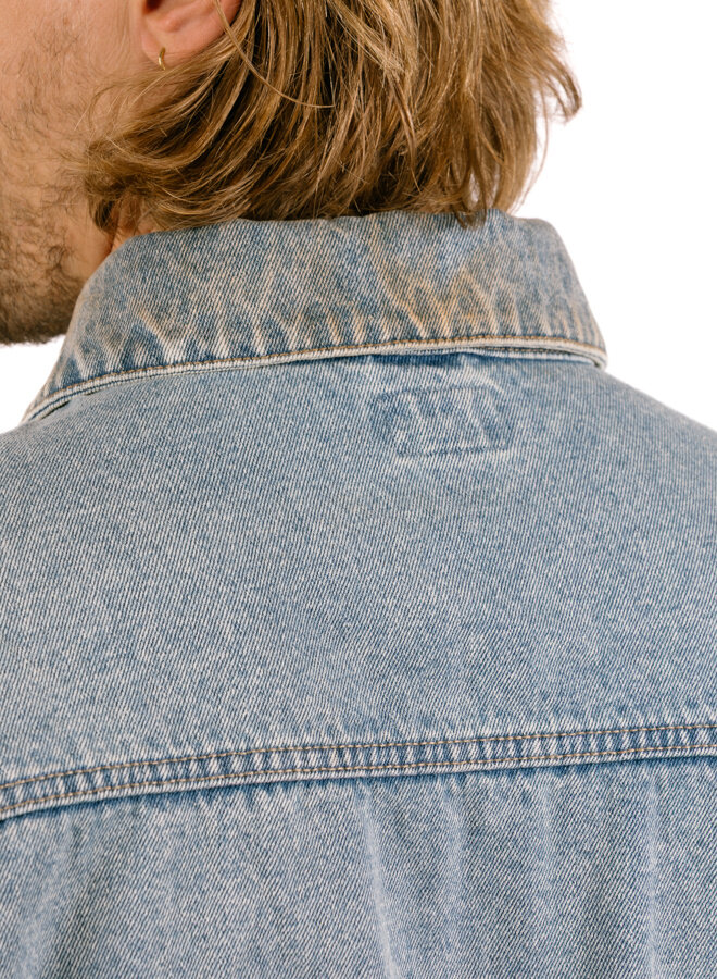 Base Trucker Jacket Heavy Vintage Light Indigo