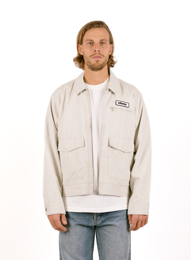 Walter Work Jacket Silver Birch Faded Wash