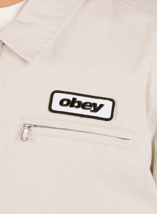 Walter Work Jacket Silver Birch Faded Wash