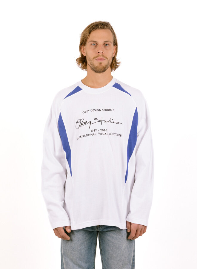 League Shirt Ls White Multi