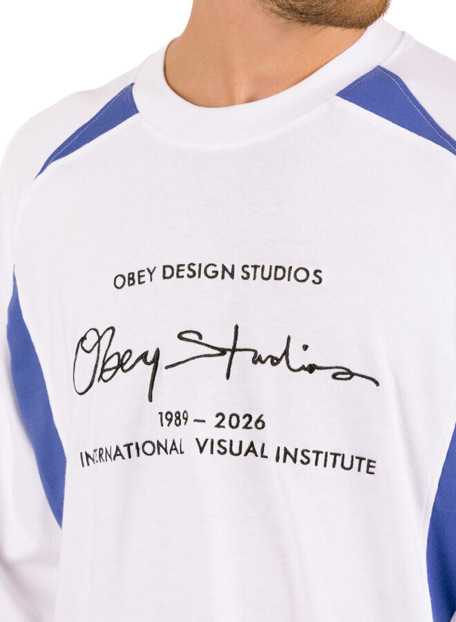 League Shirt Ls White Multi