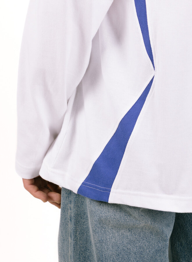 League Shirt Ls White Multi