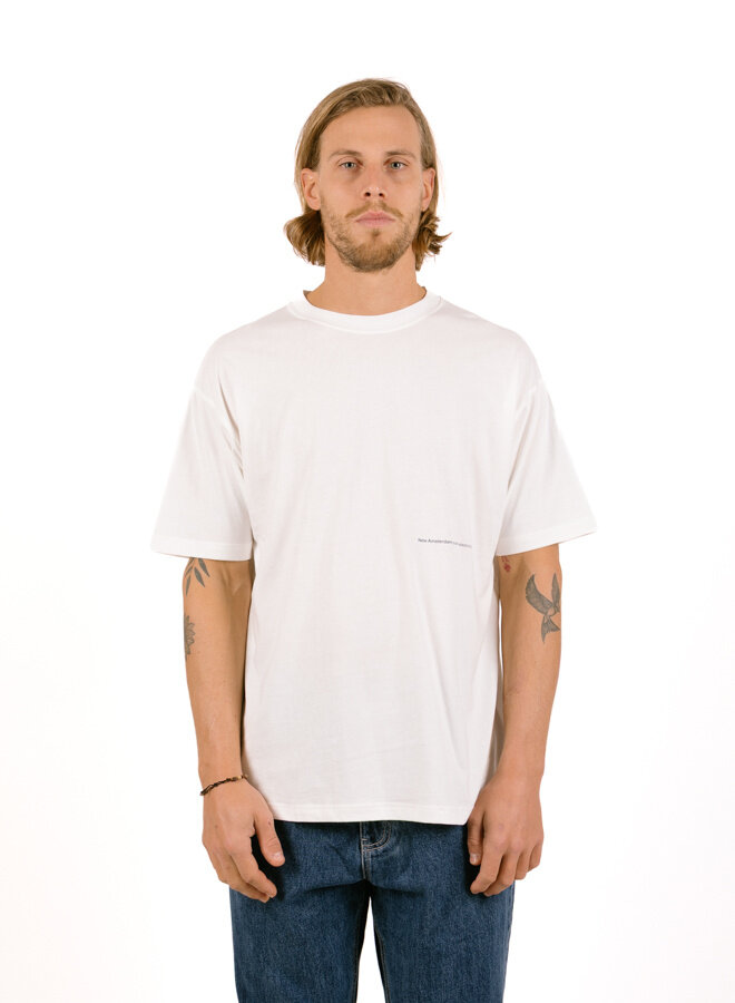 Hibiscus Tee Washed White