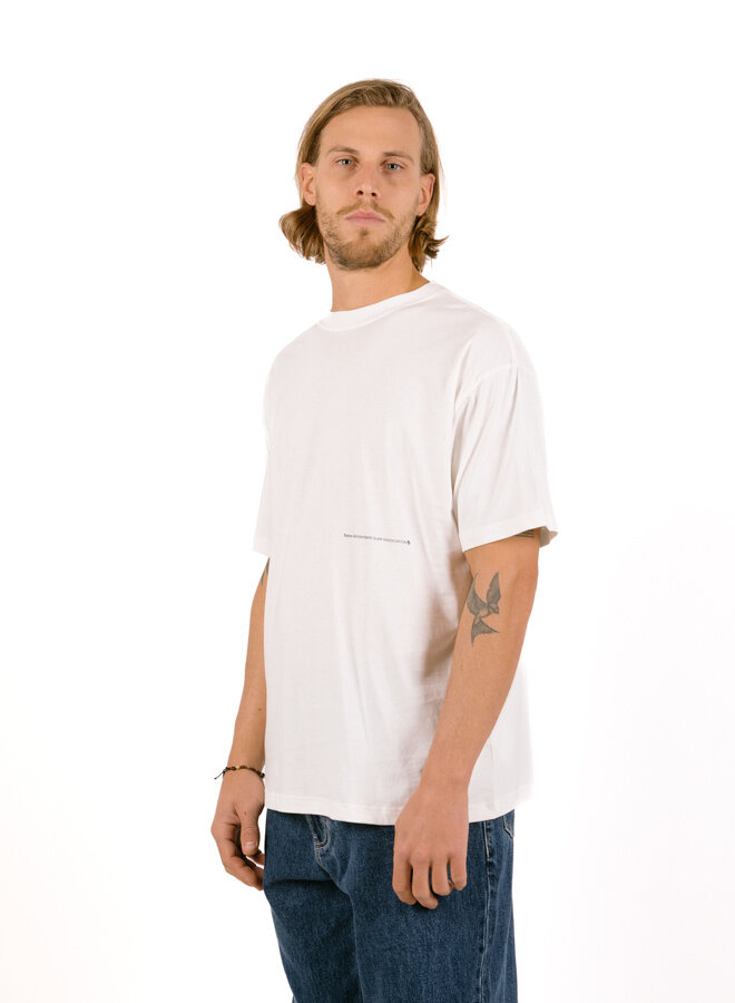 Hibiscus Tee Washed White