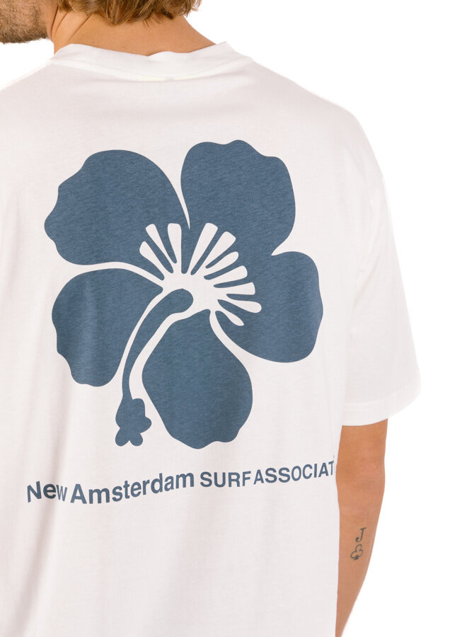 Hibiscus Tee Washed White