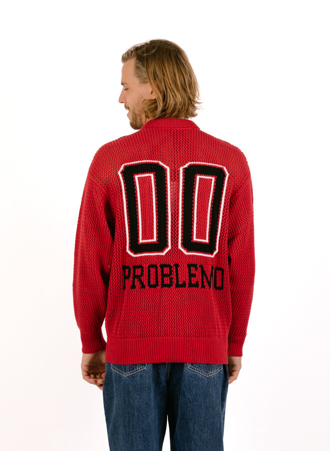 Nyp Sports Crochet Jumper Men Red