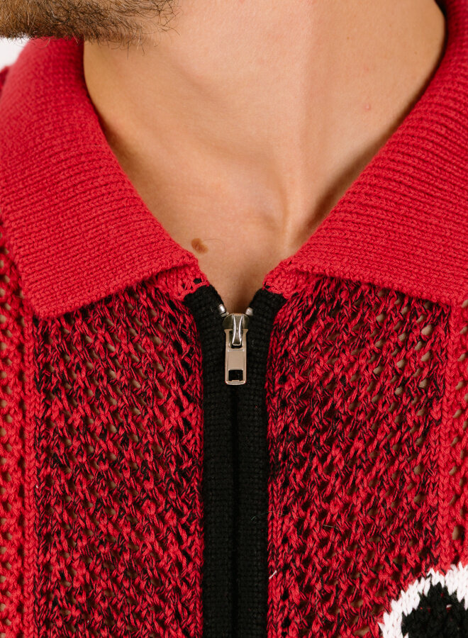NYP Sports Crochet Jumper Red