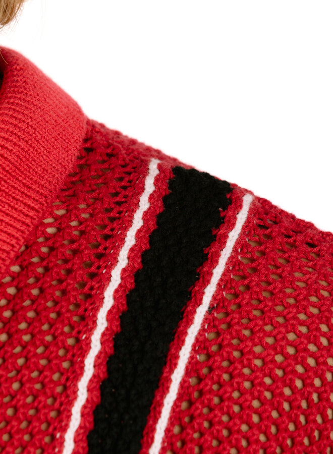 NYP Sports Crochet Jumper Red