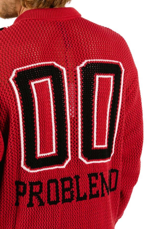 NYP Sports Crochet Jumper Red