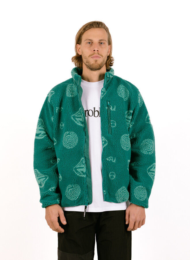 Space Travel Fleece Jacket  Aqua