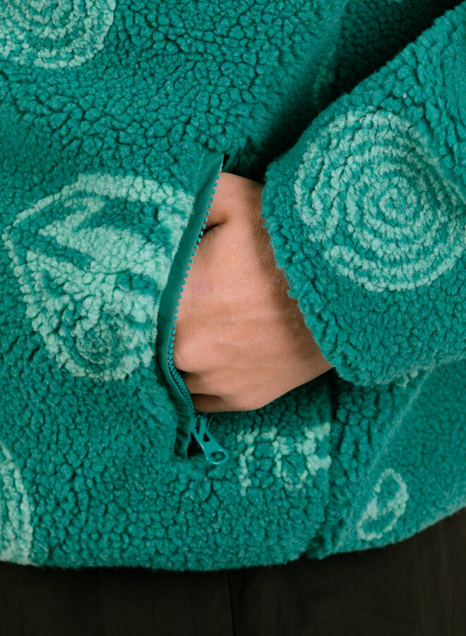 Space Travel Fleece Jacket  Aqua