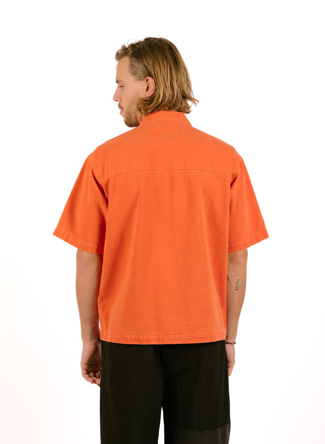 Mini Problemo Denim SS Work Shirt Coral