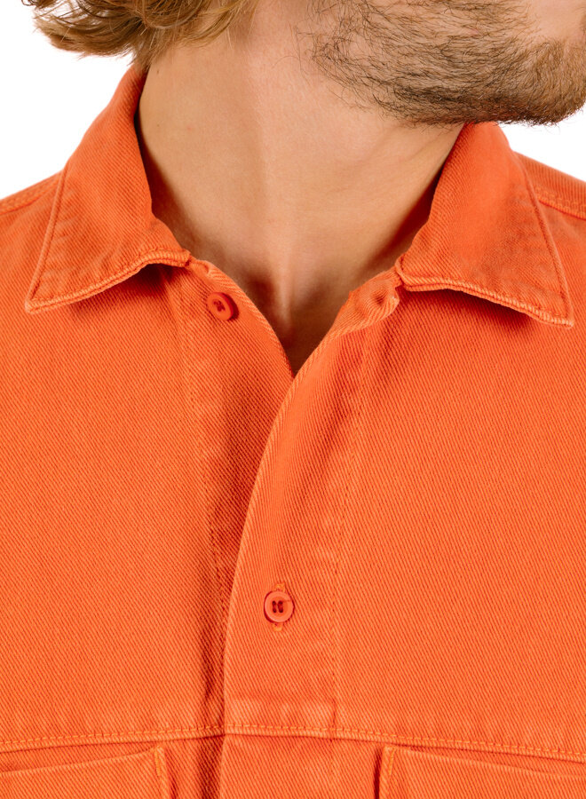 Mini Problemo Denim SS Work Shirt Coral