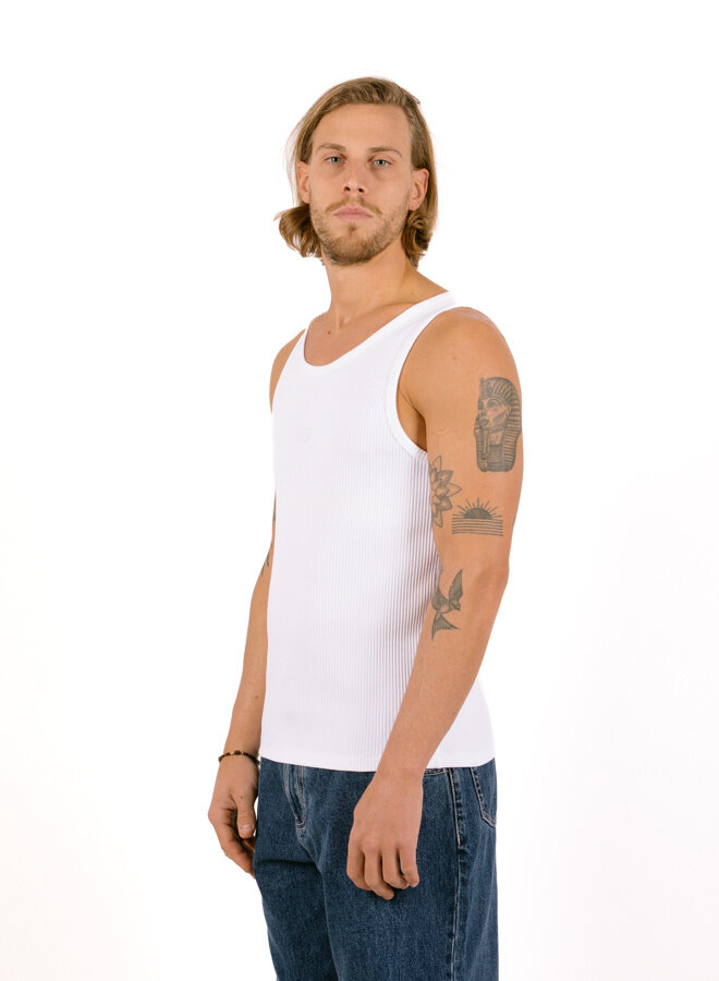 Tank Top Ribbed White