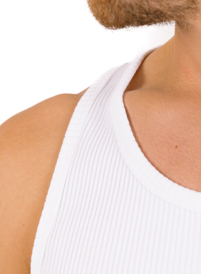 Tank Top Ribbed White