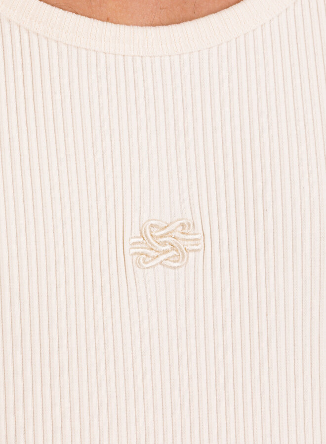 Tank Top Ribbed Antique White