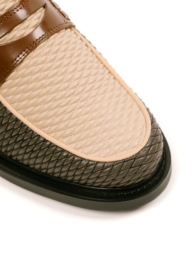Filling Pieces Loafer Reed 222 Beige / Green