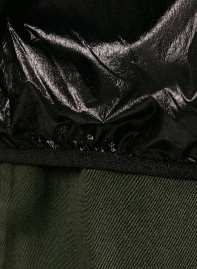 Shiny Nylon Jacket Black