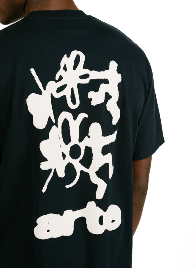 Blurry Back Print Navy