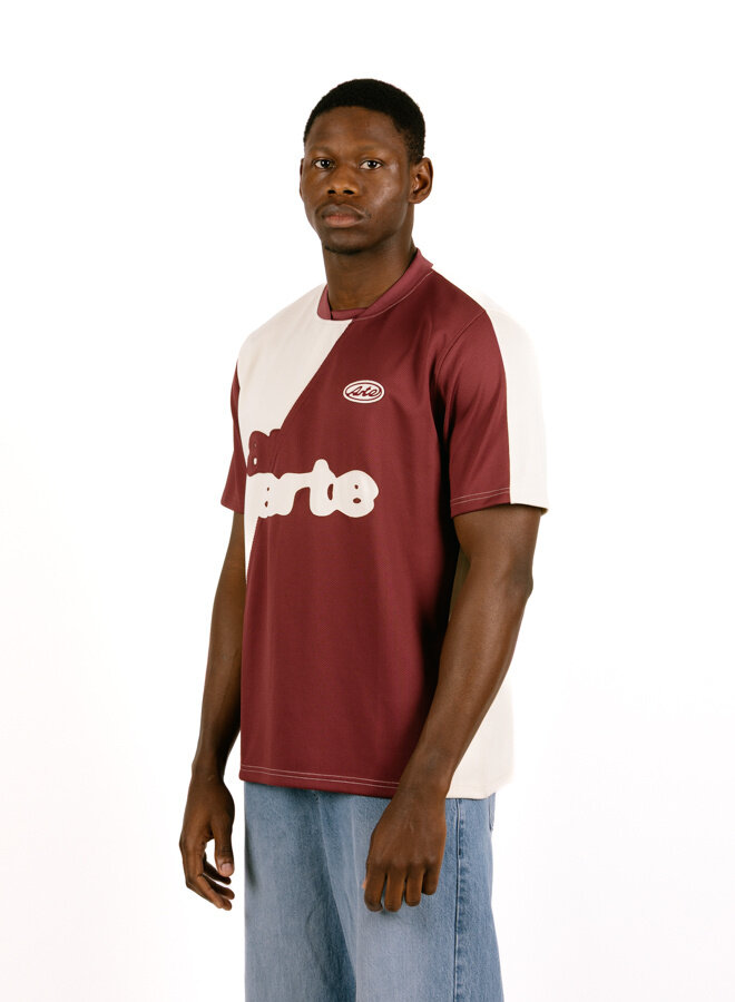 Football T-shirt Bordeaux/Cream