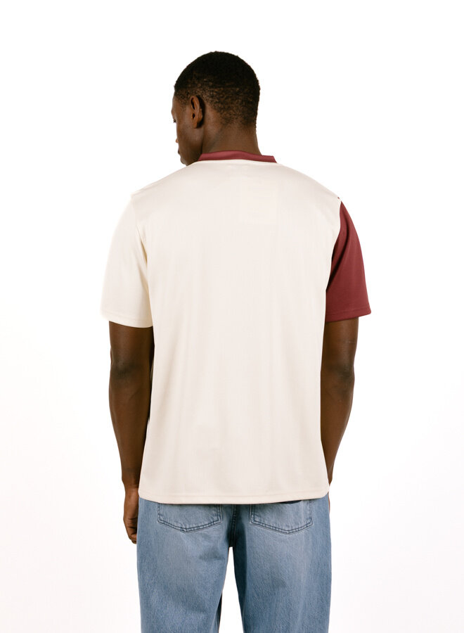 Football T-shirt Bordeaux/Cream