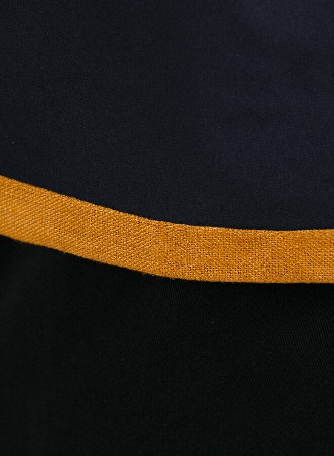 Linen Tape Hooded Jacket Navy