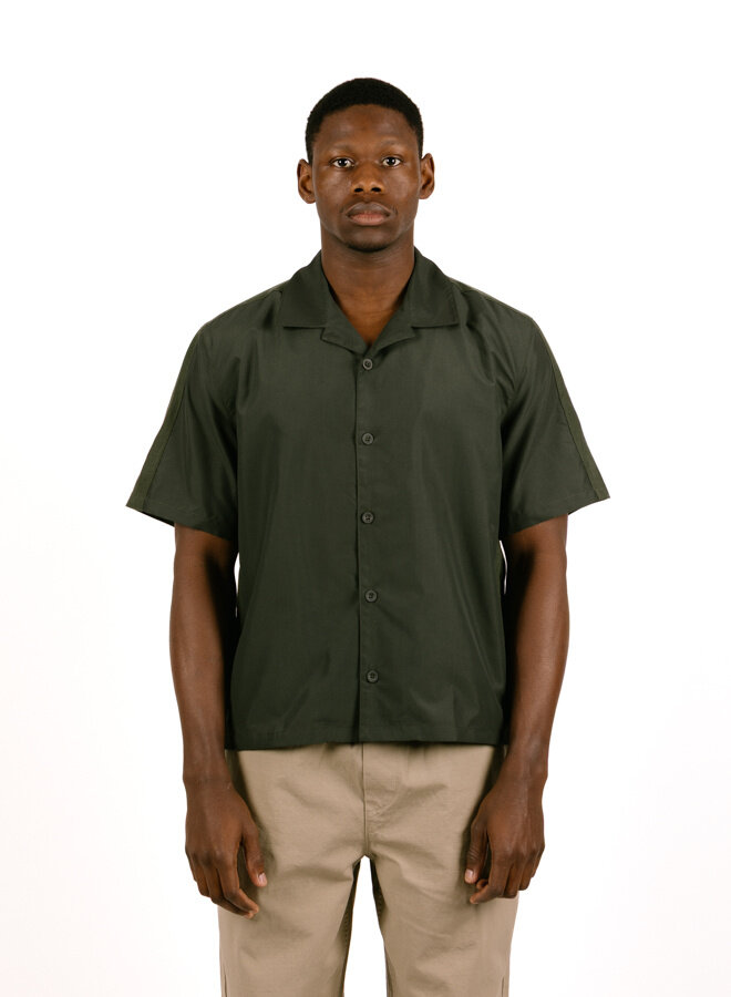 Nylon Linen Shirt Green