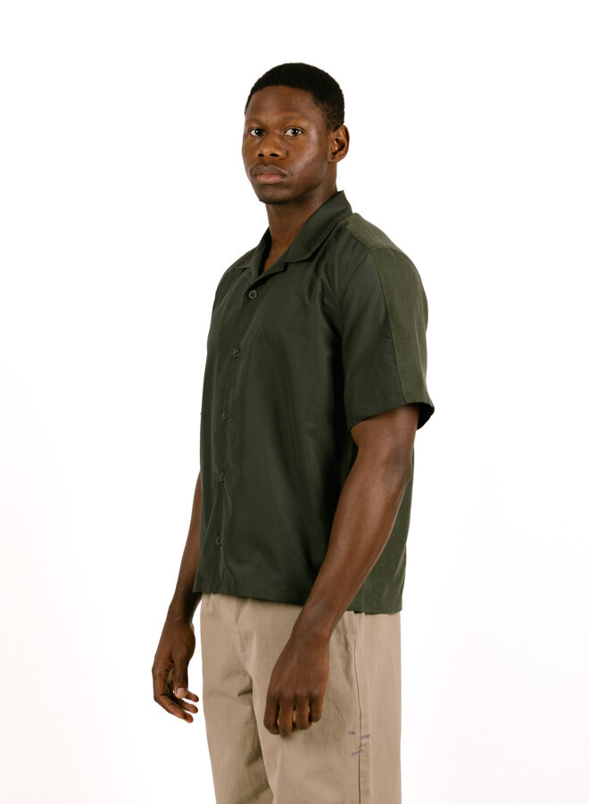 Nylon Linen Shirt Green