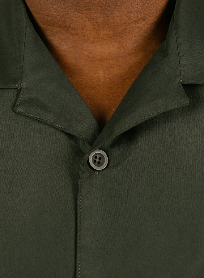 Nylon Linen Shirt Green
