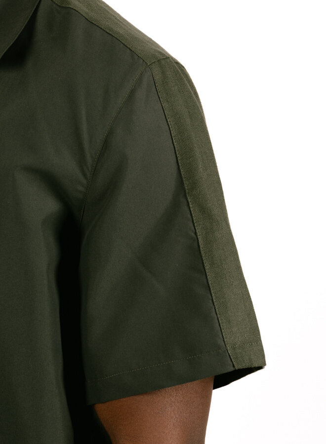 Nylon Linen Shirt Green