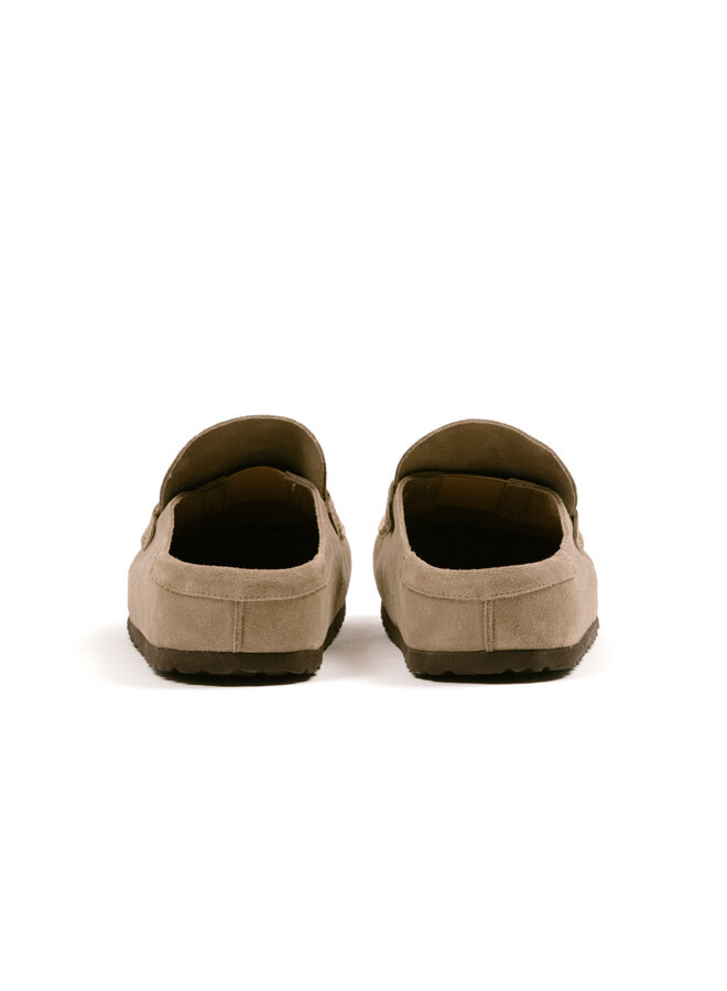 Naples Wrapped Suede Leather Taupe