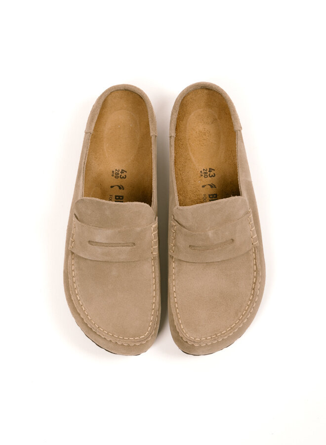 Naples Wrapped Suede Leather Unisex Taupe