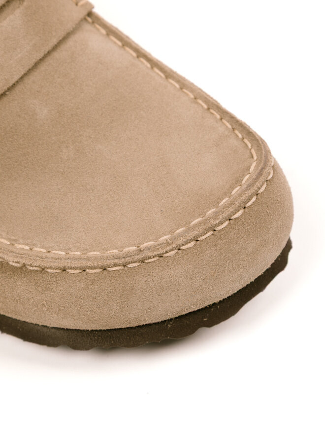 Naples Wrapped Suede Leather Taupe