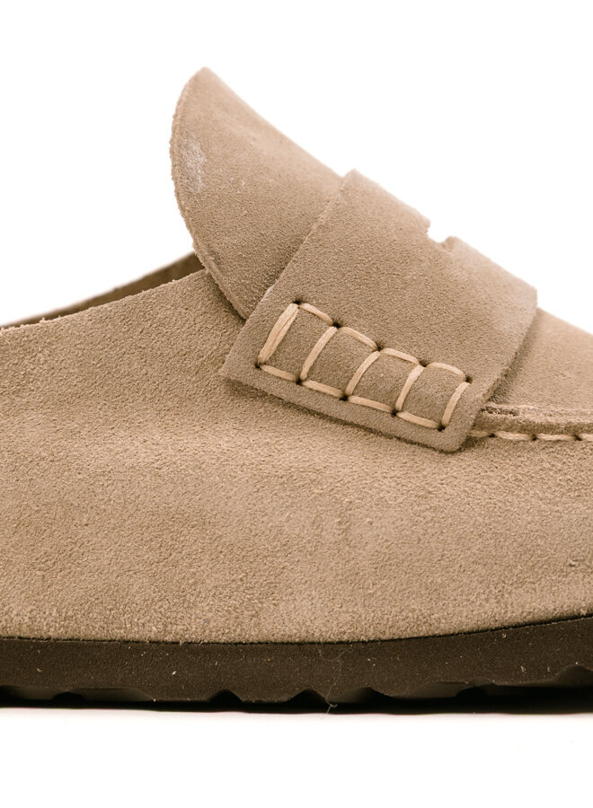 Naples Wrapped Suede Leather Unisex Taupe