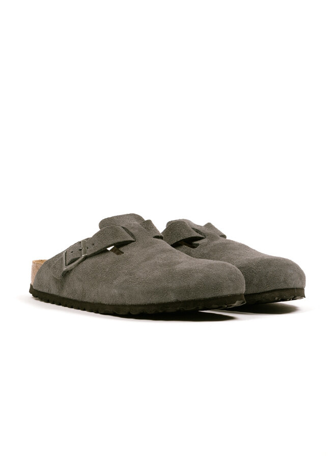 Boston Suede Leather Charcoal