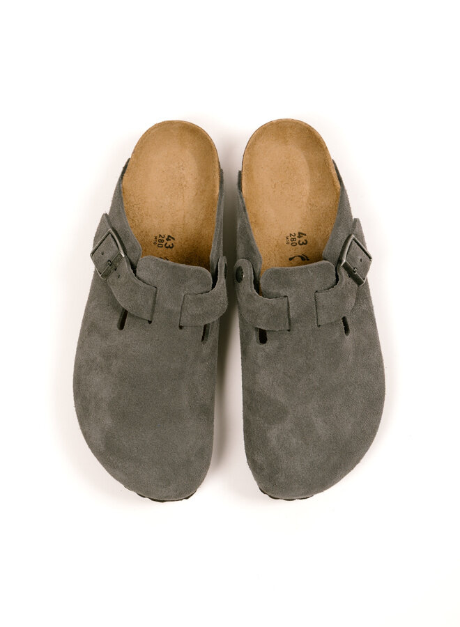 Boston Suede Leather Charcoal