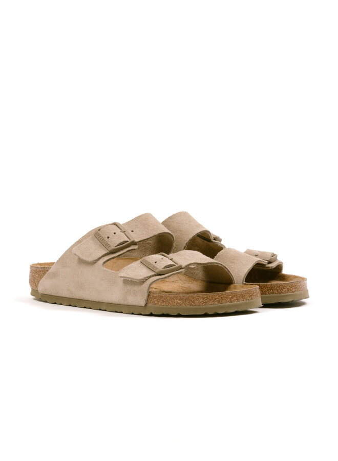 Arizona Suede Leather Unisex Faded Khaki