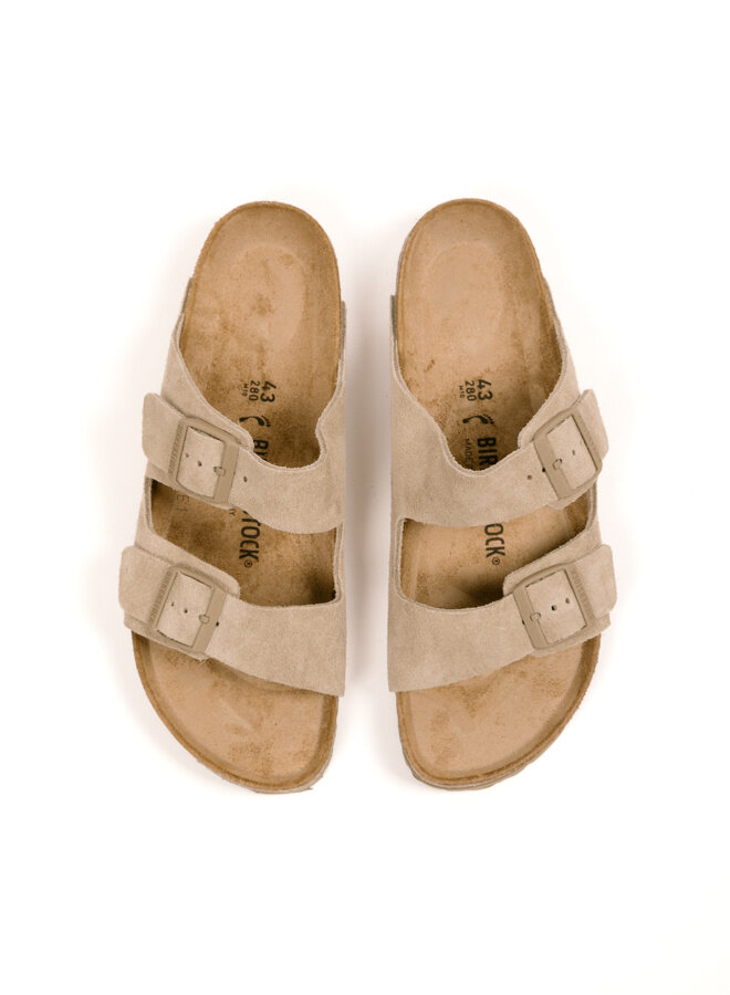 Arizona Suede Leather Unisex Faded Khaki