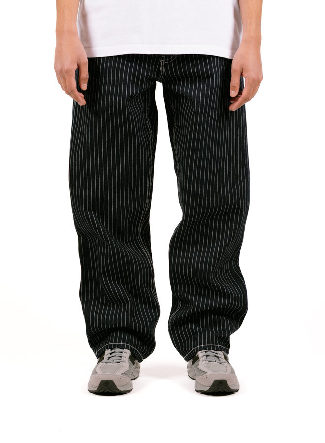 9-dots Relaxed Jeans Raw Denim Pinstripe
