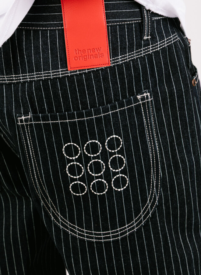 The New Originals 9-dots Relaxed Jeans Raw Denim Pinstripe