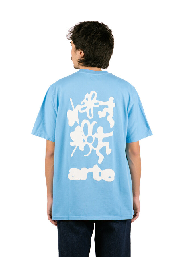 Blurry Back Print Blue