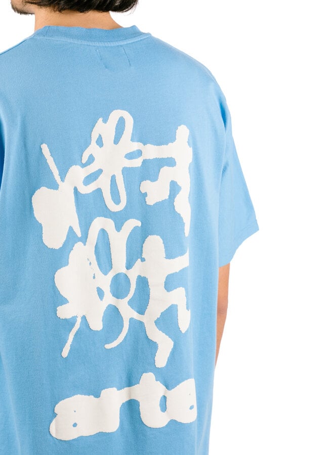 Blurry Back Print Blue