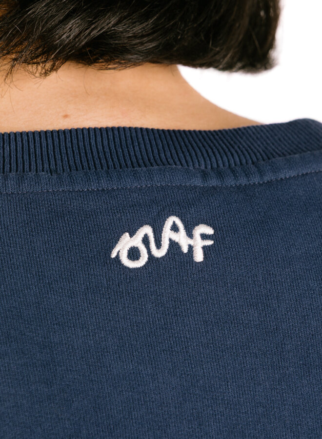 Script Friends Boxy Crewneck Navy