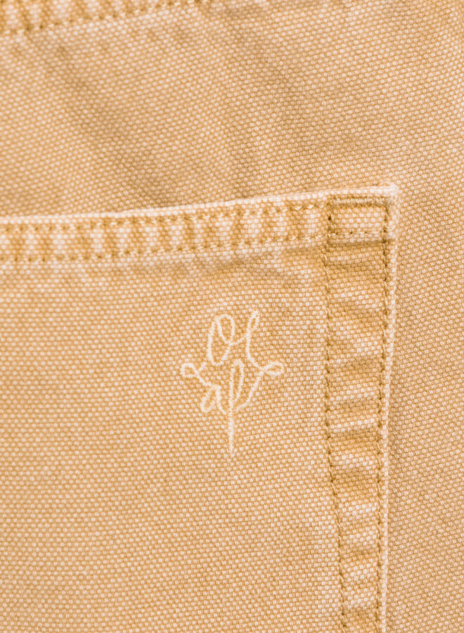 Regular Washed Canvas Pant Medal Bronze