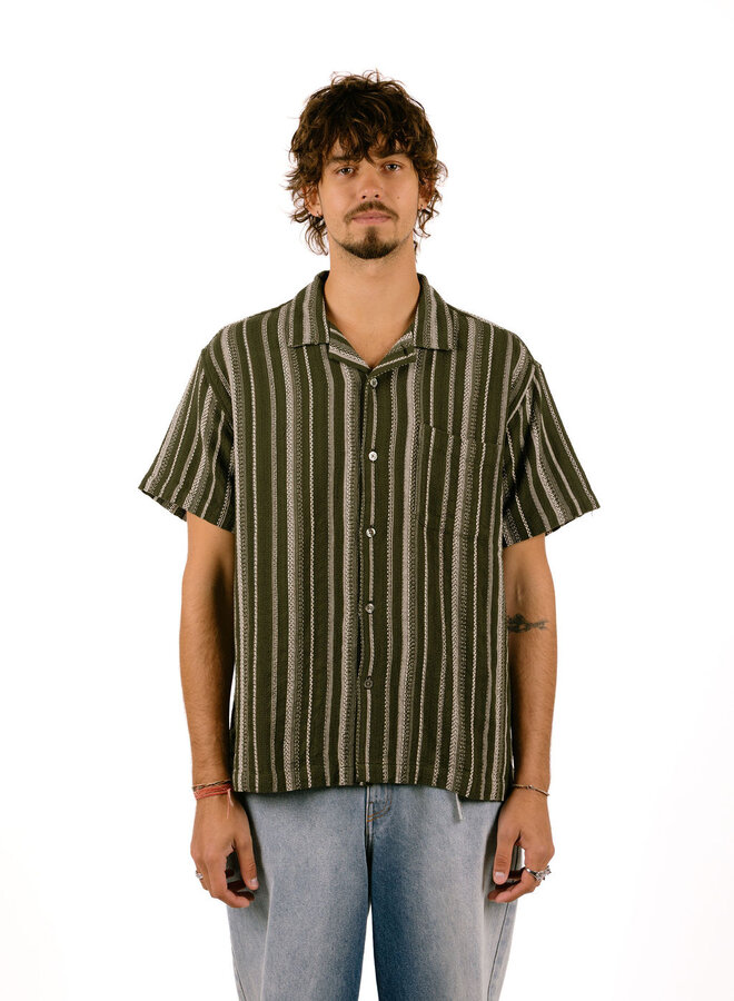 Obey Hugh Woven Dark Sage Multi