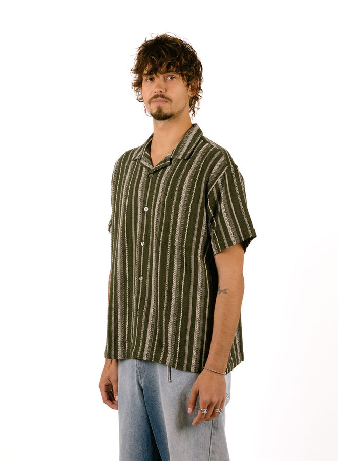 Obey Hugh Woven Dark Sage Multi