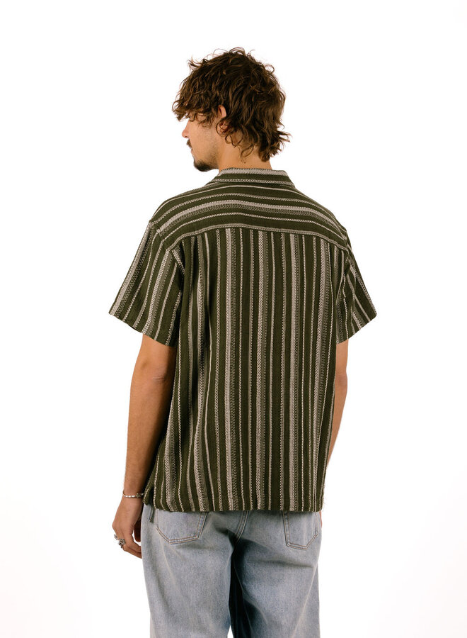 Obey Hugh Woven Dark Sage Multi