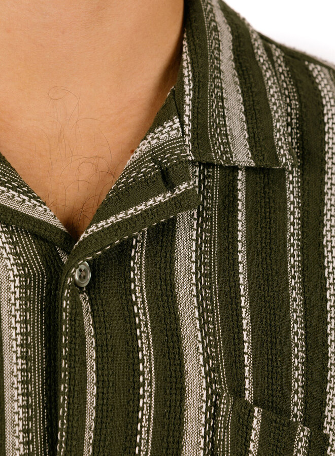 Obey Hugh Woven Dark Sage Multi